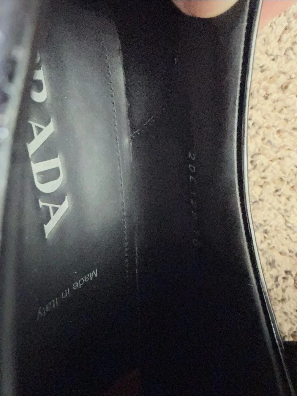 Prada Monolith brushed leather loafers